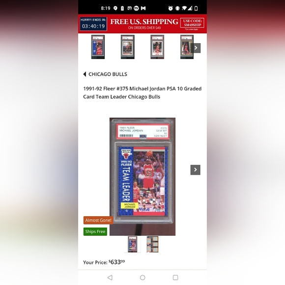 Michael Jordan Basketball Card - Picture 3 of 5